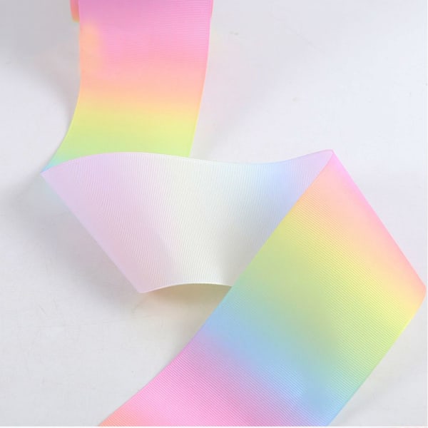 1 meter/parti Rainbow Ribbon Grosgrain Håndlavet 25MM 25mm