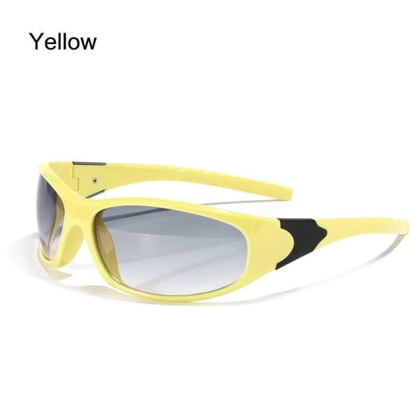 Estetiska Y2K Solglasögon Sportsolglasögon GUL GUL Yellow