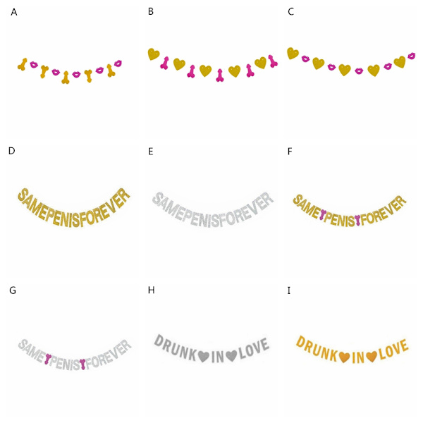 Hønsefest Glitter Bunting Banner Hengende Girlander F F