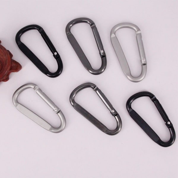 10st D Karbinhake Snap Clip SILVER Silver
