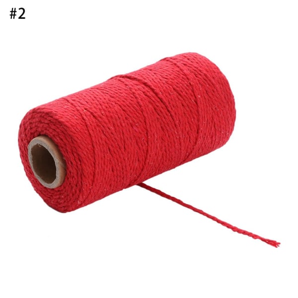 100 meter/rulle Bomuldssnore Twin Snor DIY Rope 2 2