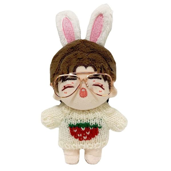 Cute Heart Frame Plush Doll Eyeglasses 2 2 2