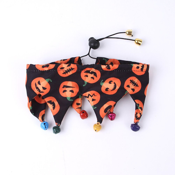 Halloween Cat Skjerf Gresskar Skull Pattern Cat Dress Up purple