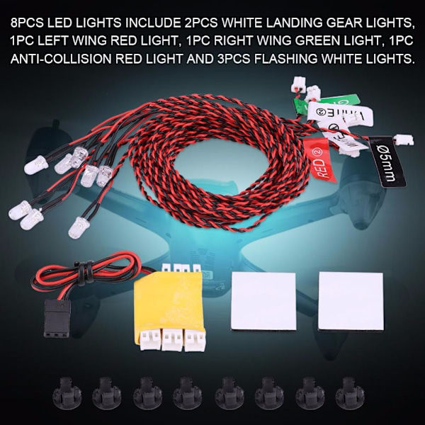 Simulering Strobe Light Drone Strobe Light Fjernbetjeningslys 1pcs