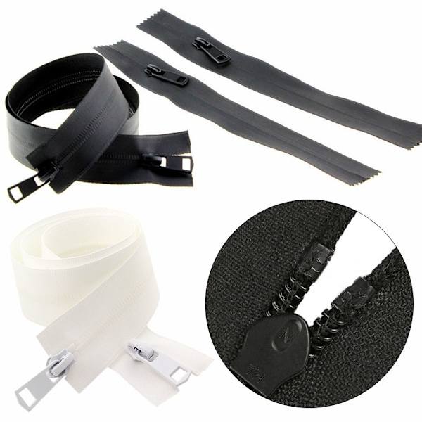 Osynlig dragkedja Double Slider Zip VIT 100CM White 100cm