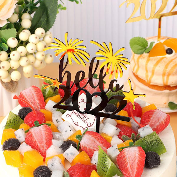 Akryylikakkupäällinen Cupcake Topper 2 2 2