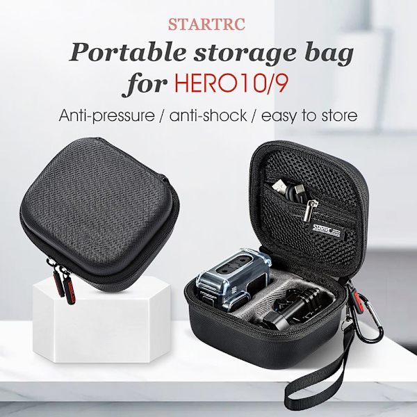 För GoPro HERO 10/9 förvaringsväska Portable Outdoor Black