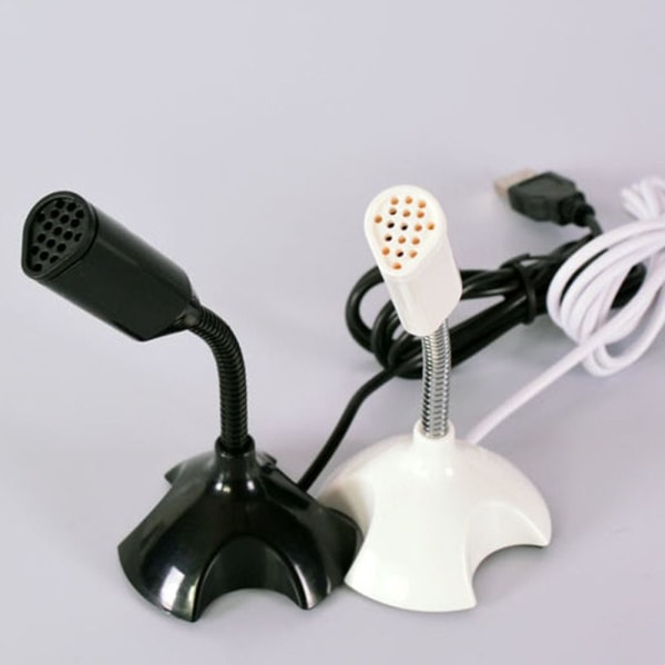 USB Mikrofon Högtalare Mic VIT white