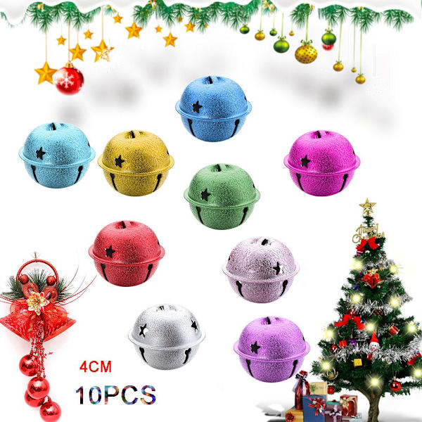 10 Stk Bright Iron Jingle Matte Bells MAT RØD MAT RØD Matte red