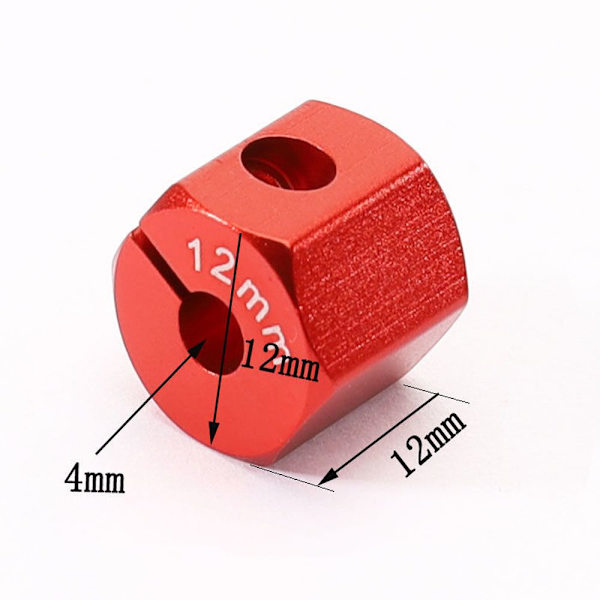 4 STK Adapter sekskantet hjul 9MM 9MM 9mm