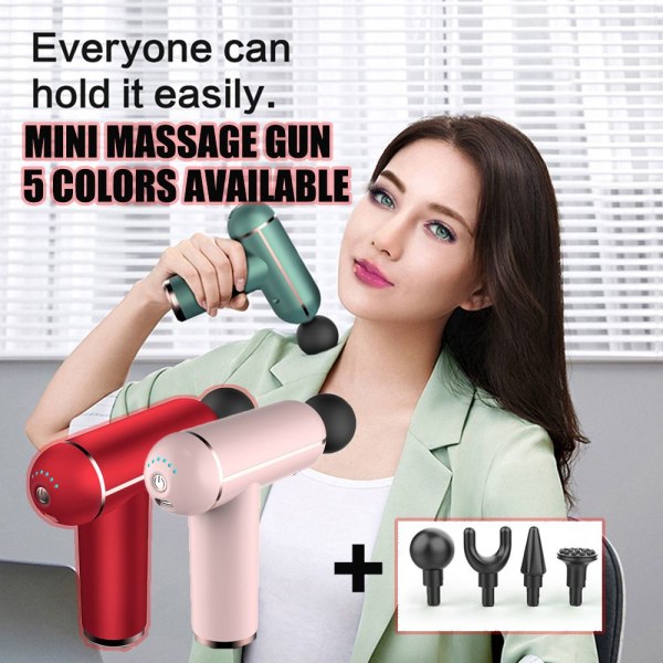 MINI USB Percussion Massage Gun Body Muscle Massager SVART black