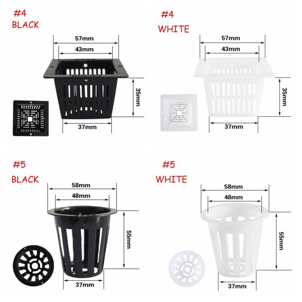 10kpl/ set Istutuskori Kukkaruukut Taimitaruukut MUSTA 4 black 4