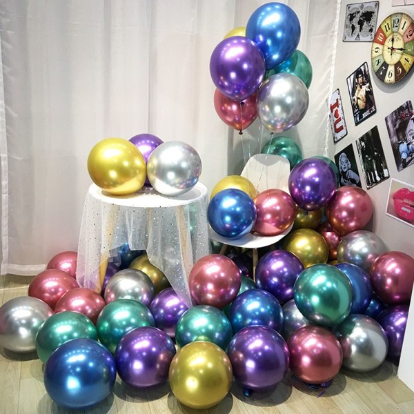 10/20 stk 10" Latex Ballong Oppblåsbare Leker Tykk Krom RØD red 10pcs