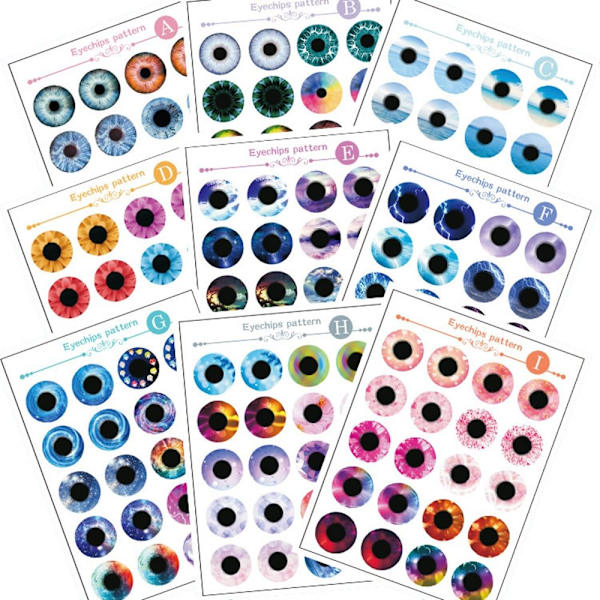 20 kpl/arkki Doll Eyes Dolls Eyechips Pattern O O