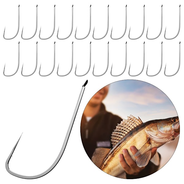 50 st Violent Fish Hook Crucian Carp Sleeve Krok 2 2 2