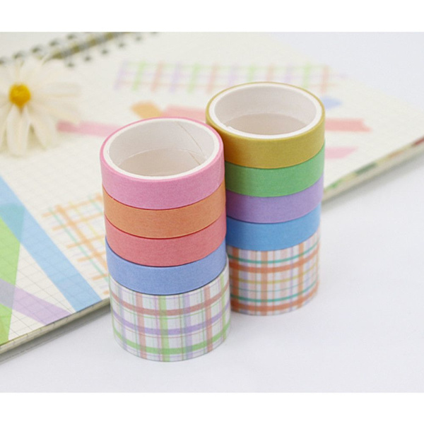 10 rullaa/laatikko Washi Tape peittoteippi 5 5 5