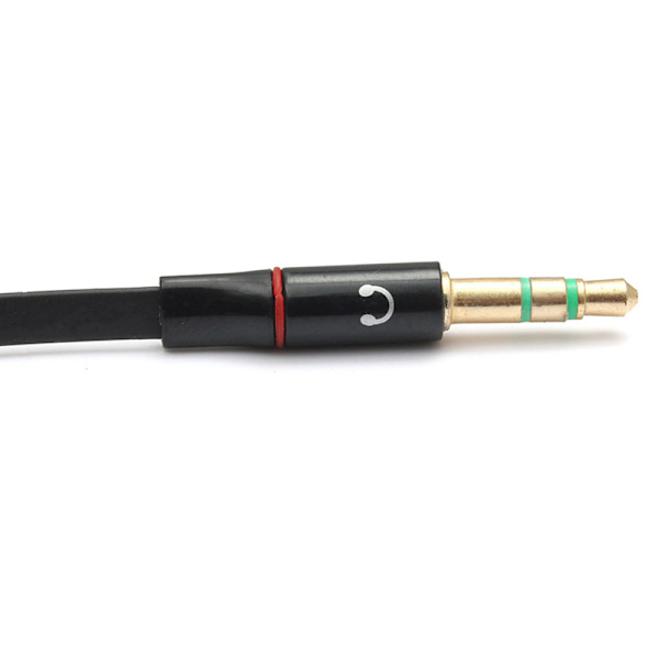 3,5 mm stik 1 hun til 2 han øretelefon mikrofon splitter red