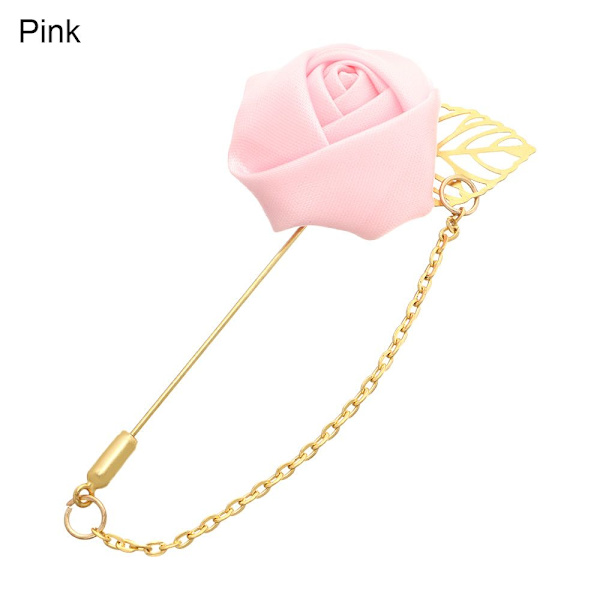 Rose Flower Broche Groom Boutonniere ROSA Pink
