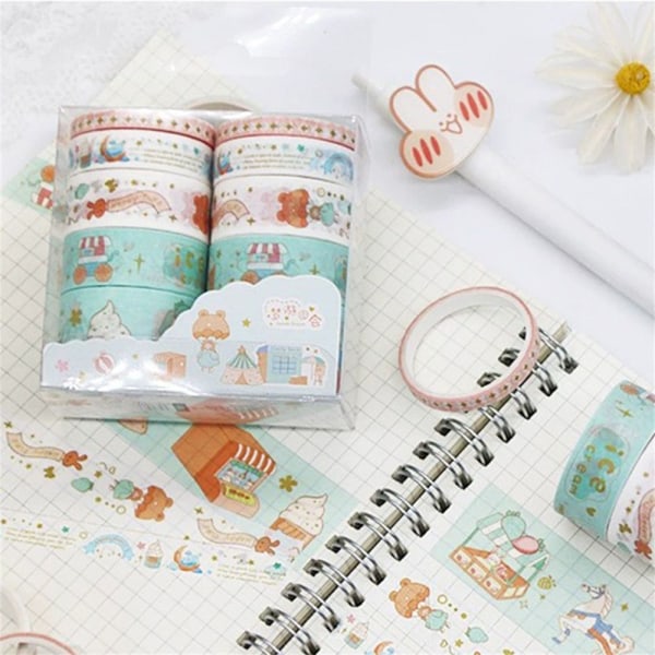 10 stk/sæt Washi Tape Sæt Scrapbogsmærkat STYLE5 STYLE5 style5