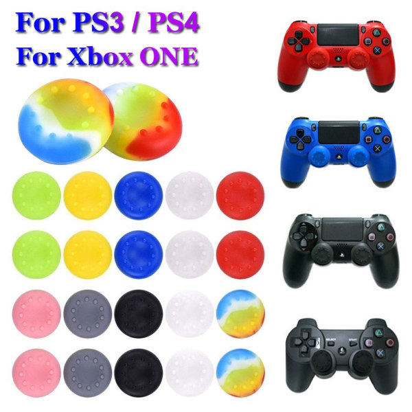 20stk Silikonetui Kontroller Joystick Tommelspak SVART black