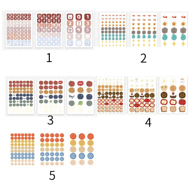 Sticker-dekorationskort 3 3 3