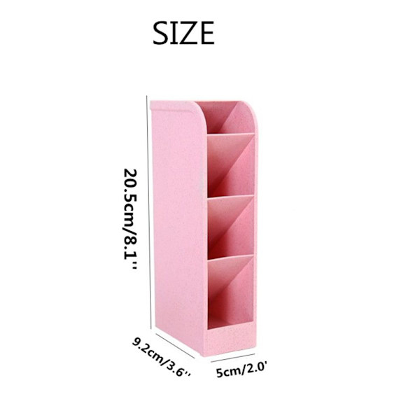 Desktop Storage Tube Multifunksjon TRANSPARENT ROSA TRANSPARENT transparent pink