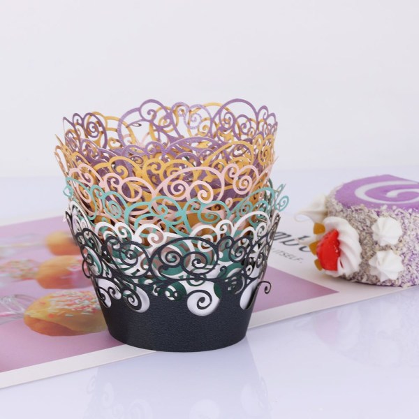 12stk Cupcake Wrappers Kakepapirkopper Muffinsesker ROSA pink