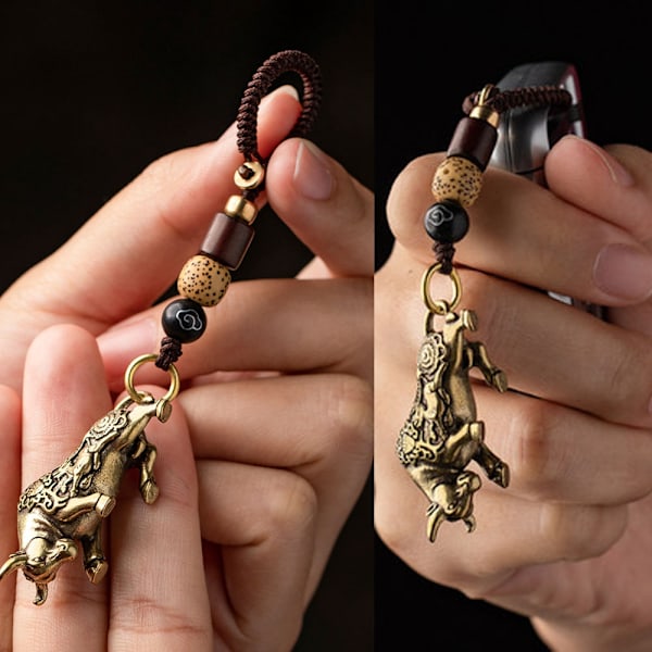 Härkä Ornamentti Veistos Kupari Miniatyyrit Figuurit RAT