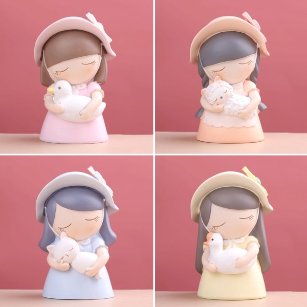Pastoral Girl Ornaments Resin C C