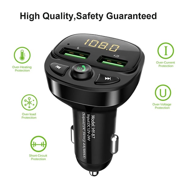 Bluetooth FM-lähetin autosarja FM-sovitin AA A