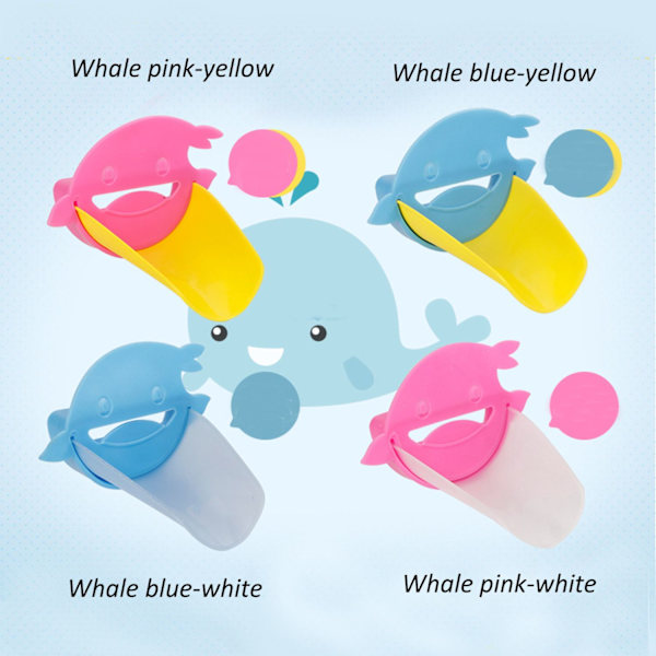 Vandhane Chute Extender Vask hænder HVAL PINK-GUL Whale pink-yellow