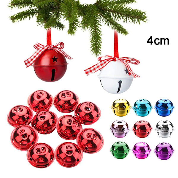10 Stk Bright Iron Jingle Matte Bells MAT RØD MAT RØD Matte red