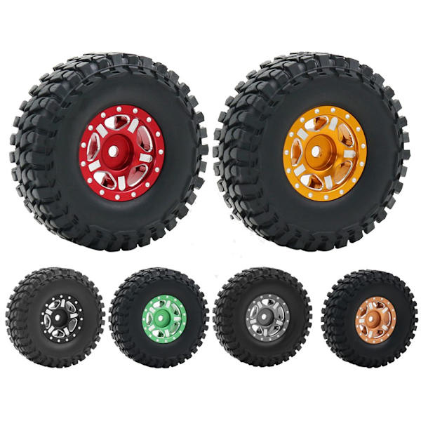 4 STK RC Bil Hjul Hjul RØD Red