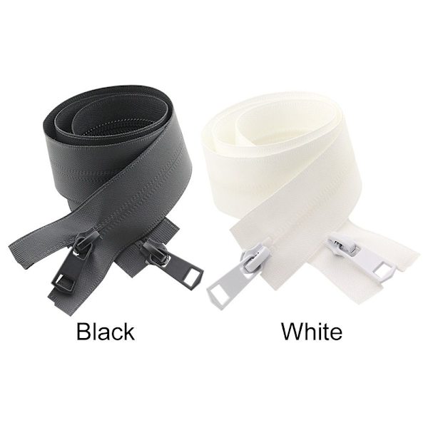 Osynlig dragkedja Double Slider Zip VIT 80CM White 80cm