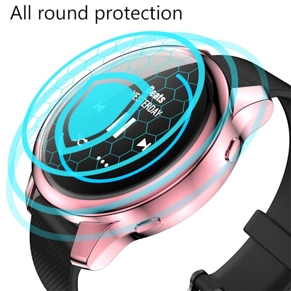 Full Cover Screen Protector TPU Watch Case 360 Protection SORT black