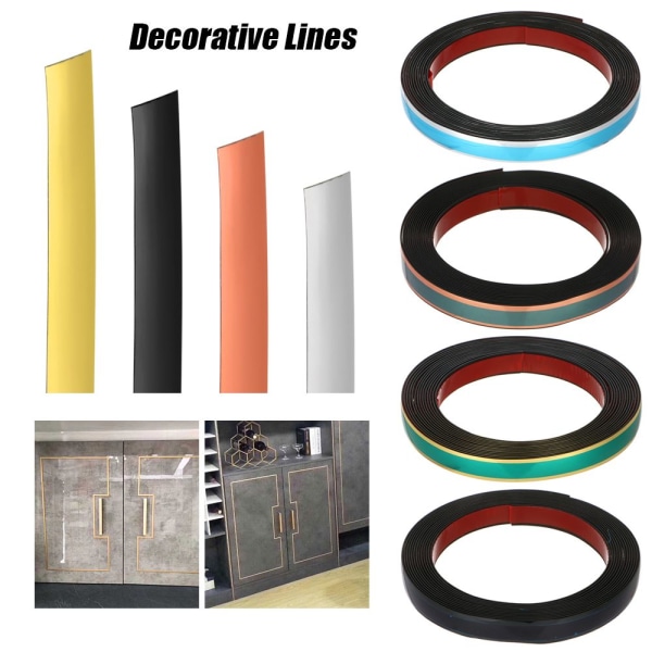 Dekorative Lines Wall Sticker SORT 1,5CM Black 1.5cm