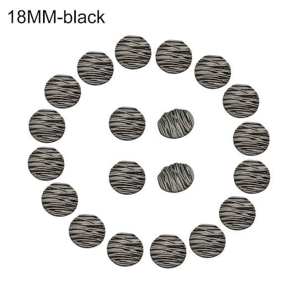 Tøj Knapper Skjorte Knapper SORT 18MM black 18MM