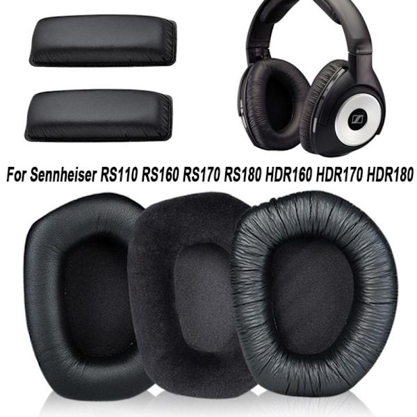2 st/1 par öronkuddar utbytes hörlurar i läder läder hörlurar Leather Earpad