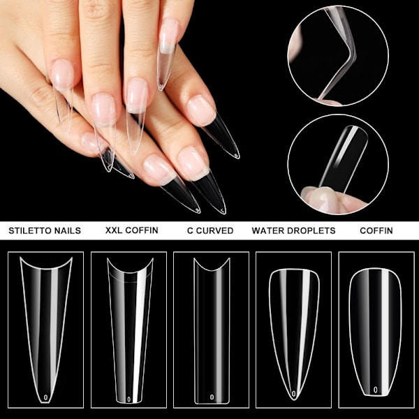 Falska Nageltips Fake Nails GJ117-05 GJ117-05 GJ117-05