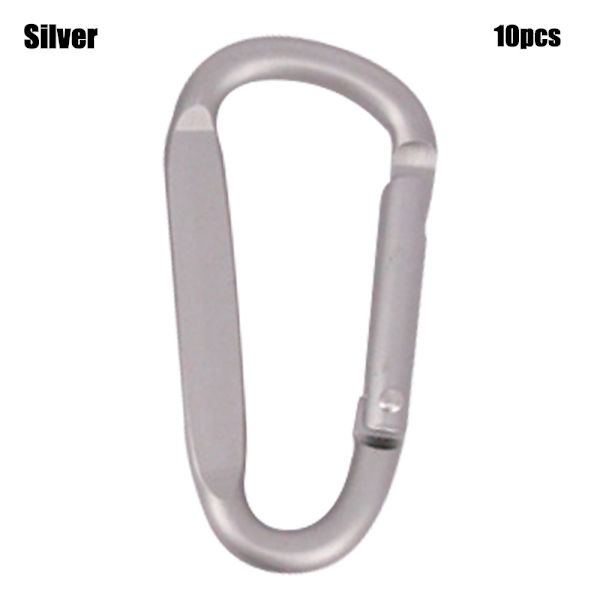 10st D Karbinhake Snap Clip SILVER Silver