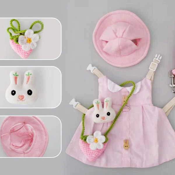 Kanin Klänning Kostym Kläder Hat Set TYPE4-L Type4-L