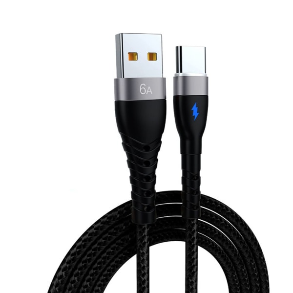 Pikalatauskaapeli USB Type C -kaapeli MUSTA 1M Black 1m
