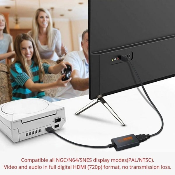 N64 till HDMI HDMI-kabelkomponent till HDMI