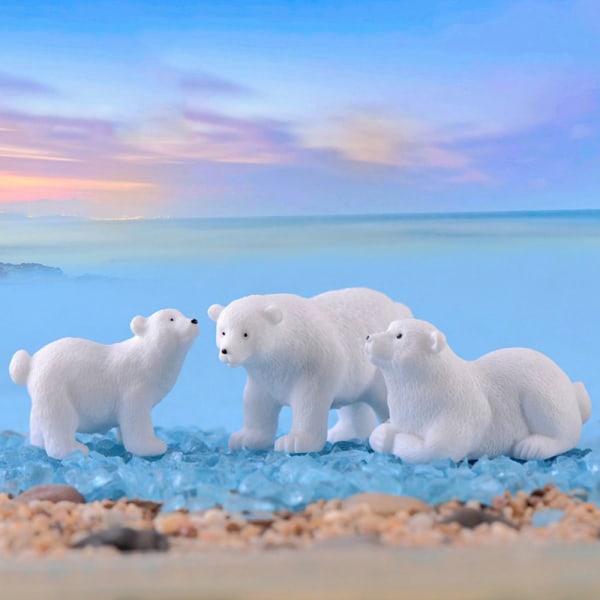 1 PC Jääkarhufiguureja Simulaatio White Bear Miniatures 5 5
