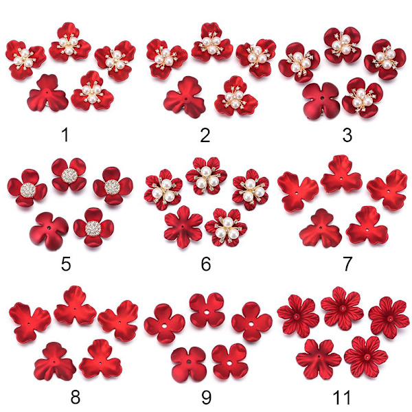 5PCS pärlknapp Rhinestone -knappar 1 1