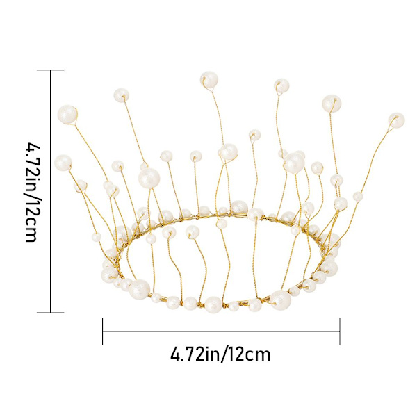 Crown Cake Topper Artificial Pearl 2 2 2