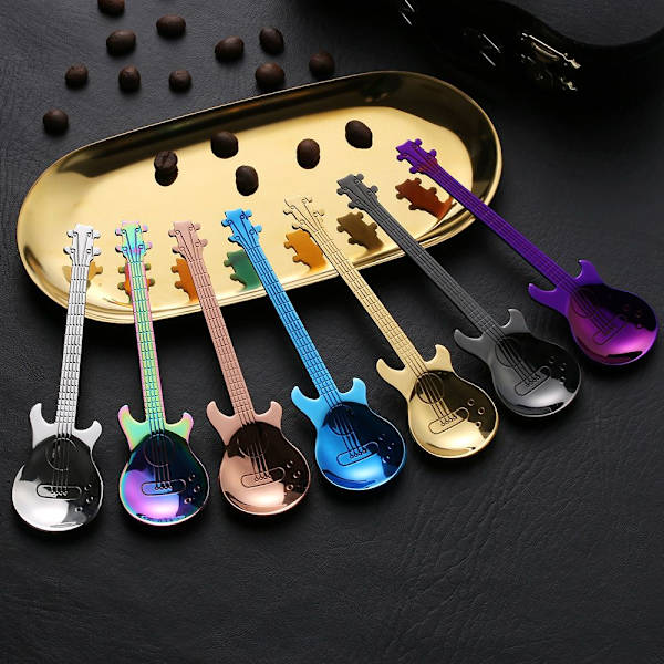 Kaffeskjeer Gitar Shape SVART black