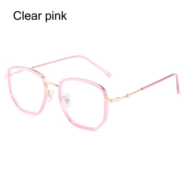 Överdimensionerade fyrkantiga glasögon Kontorsglasögon CLEAR PINK CLEAR PINK Clear pink
