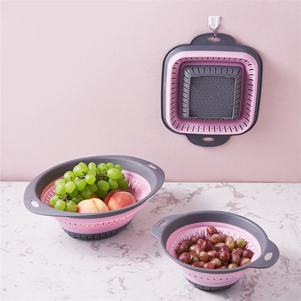 Avloppskorgar Förvaringskorg KVADRAT-ROSA KVADRAT-ROSA Square-Pink