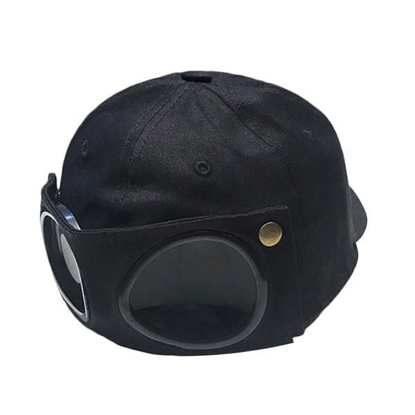 Pilot Hat Briller Baseball Cap SORT Black